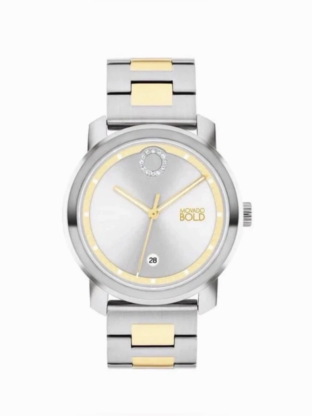 New Movado Trend Propel Women’s Two Tone Stainless 36 mm Watch 3600990